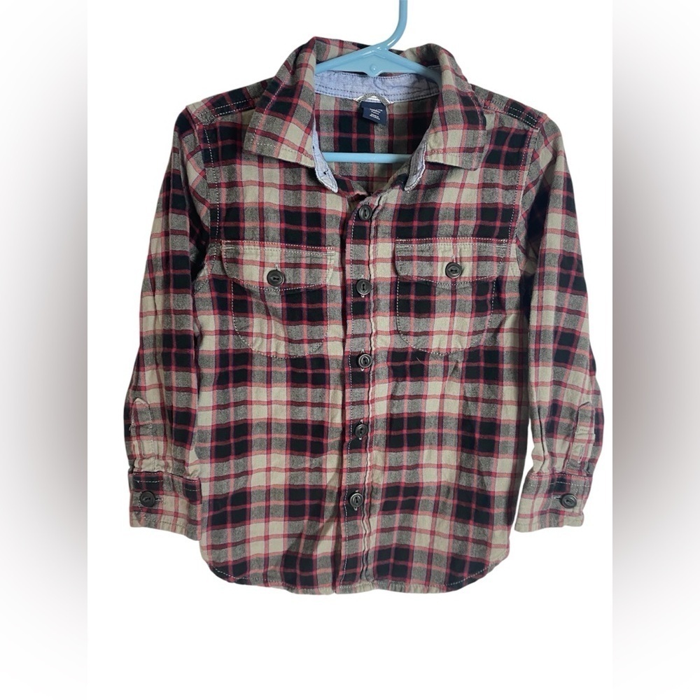 Plaid Kids Shirt - Red and Black
